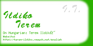 ildiko terem business card